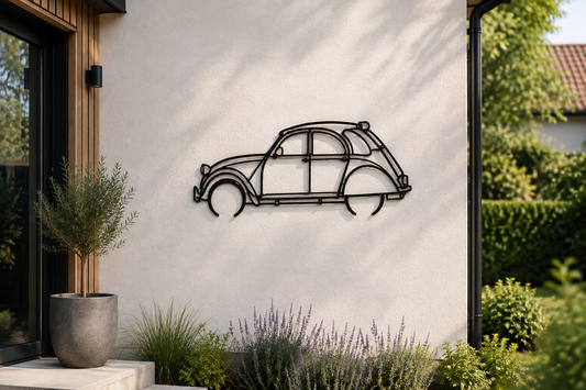 Citroën 2CV Silhouette Wall Art – Metalen Wanddecoratie
