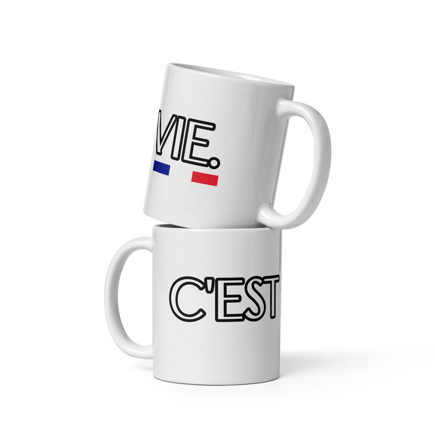 Mug Blanc Brillant Imprimé C'est la Vie - 300 ml