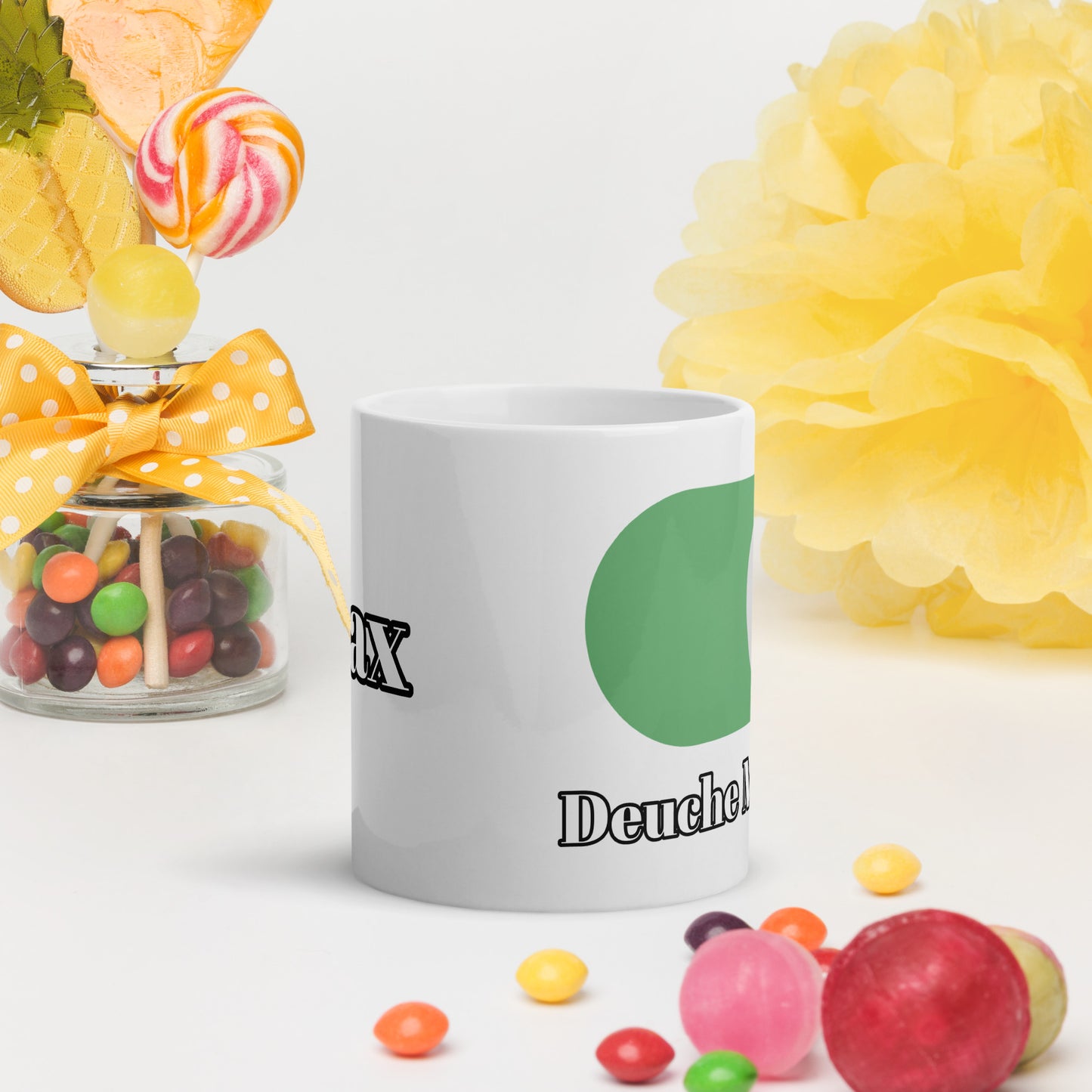 Relax - Deuche Mode On Mok (300ml) - Witte Glanzende Mok voor de Echte Citroënliefhebber!