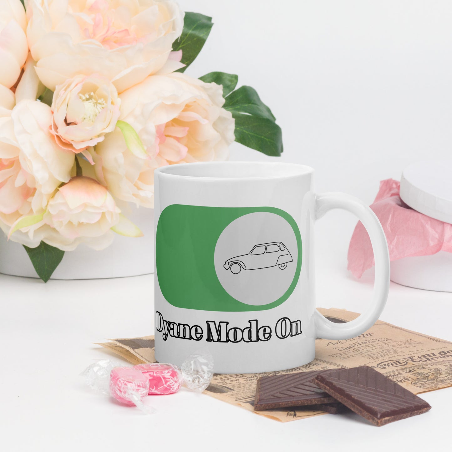 Relax - Dyane Mode On Mug (300ml) - Mug blanc brillant pour le vrai amateur de Citroën !