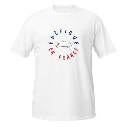 Fabriqué en France T-shirt unisexe Citroën 2cv - Blanc