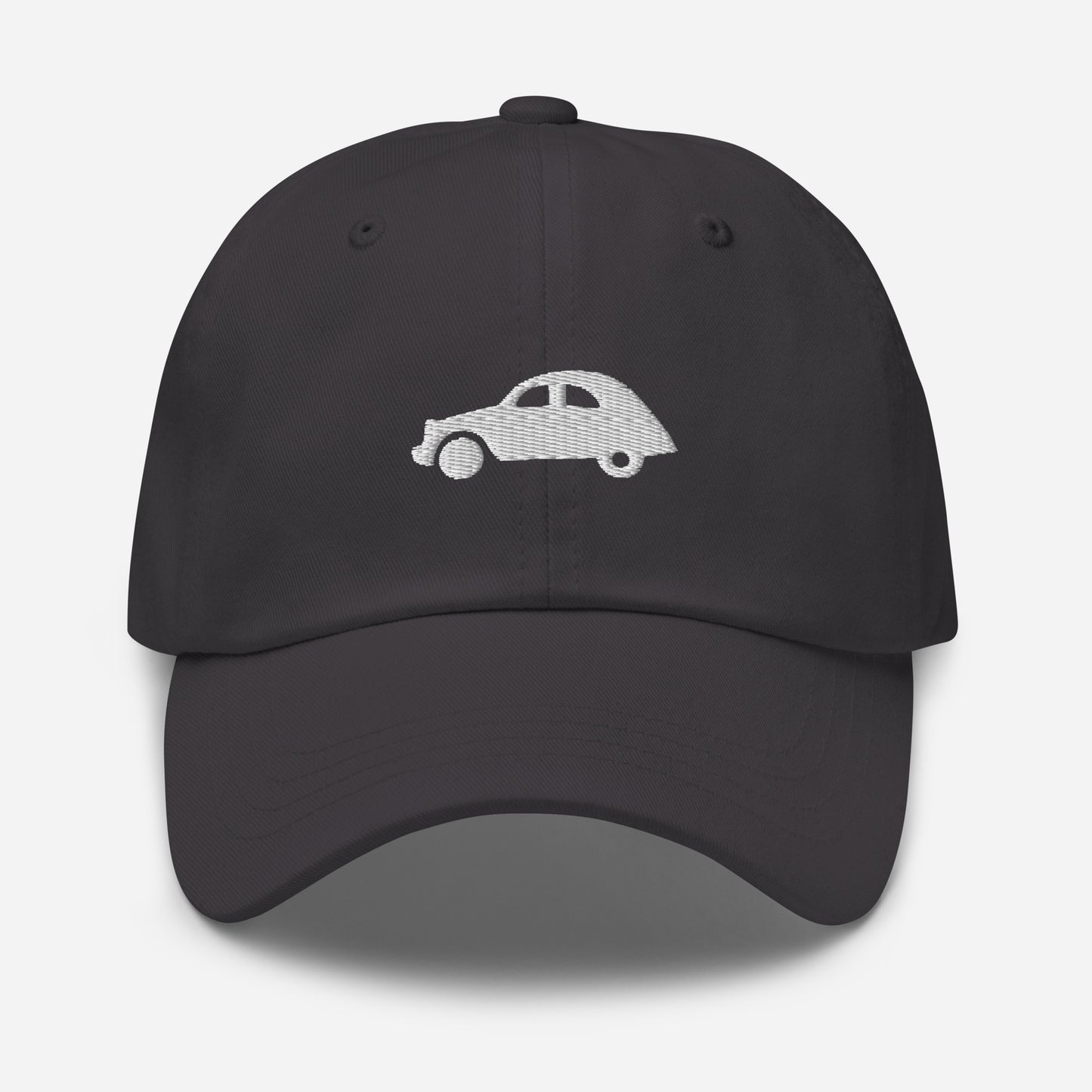 Casquette brodée Citroën 2cv - Noir, Gris foncé, Marine ou Canneberge