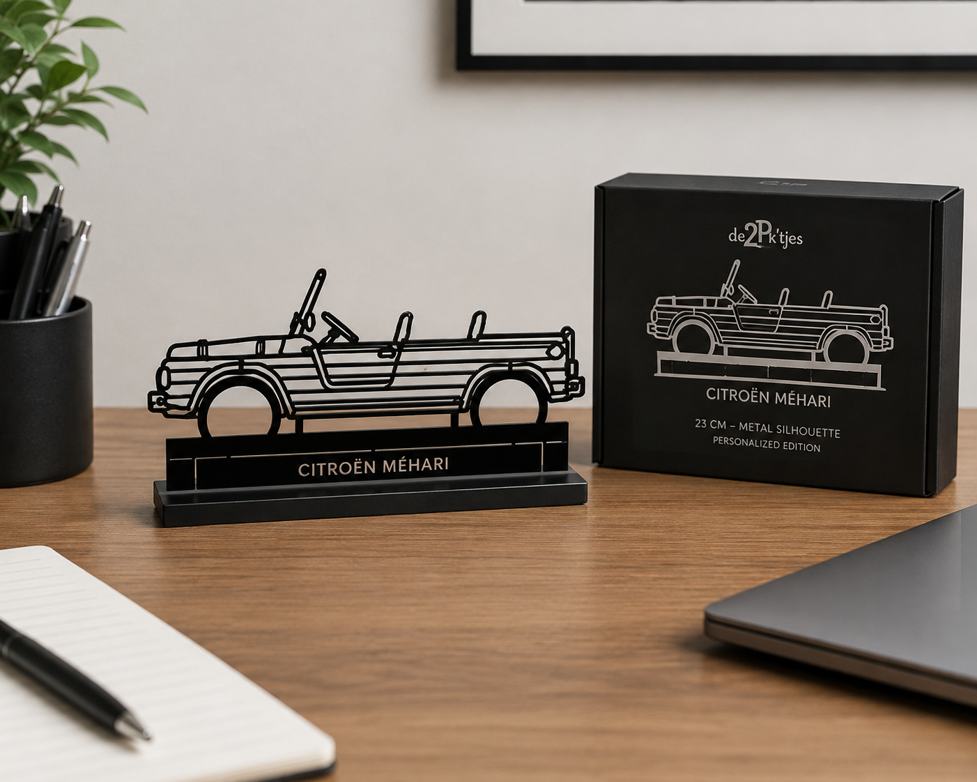 TE PERSONALISEREN Citroën Méhari Metalen Silhouette – 23 cm