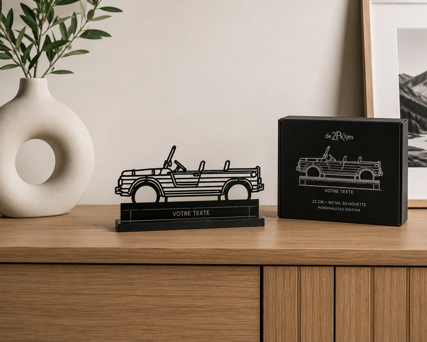 TE PERSONALISEREN Citroën Méhari Metalen Silhouette – 23 cm