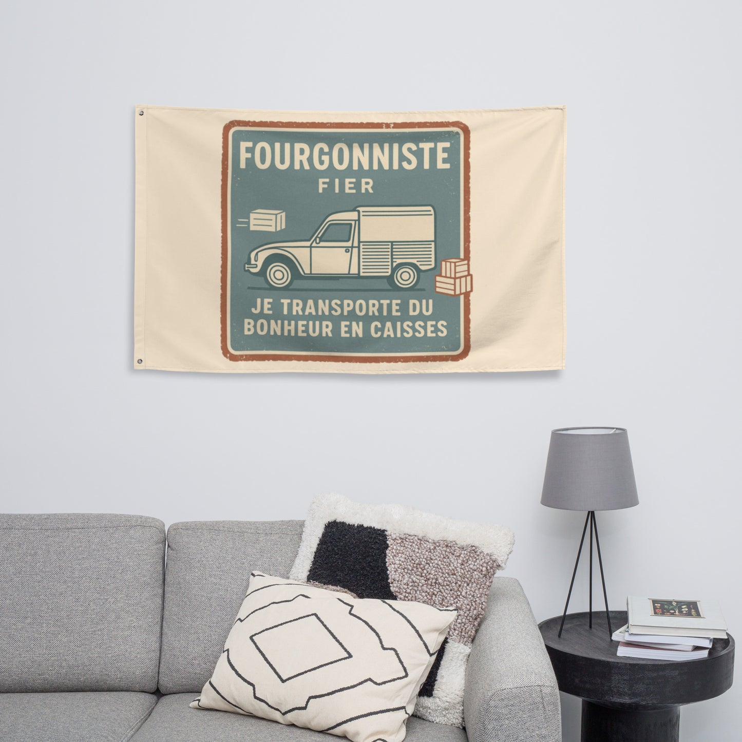 🛠️ Fourgonniste Fier Spandoek – Vervoer de charme van vroeger je muur op
