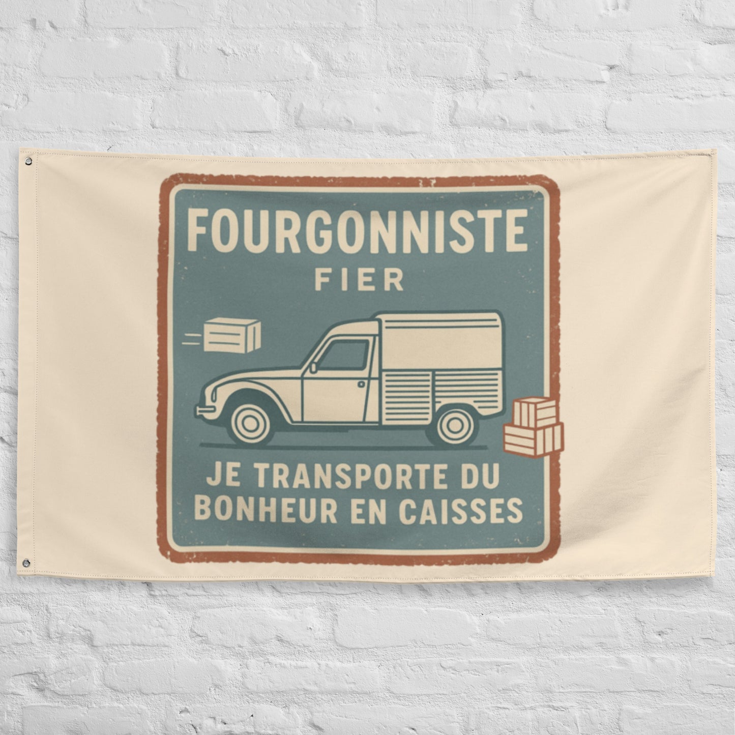 🛠️ Fourgonniste Fier Spandoek – Vervoer de charme van vroeger je muur op