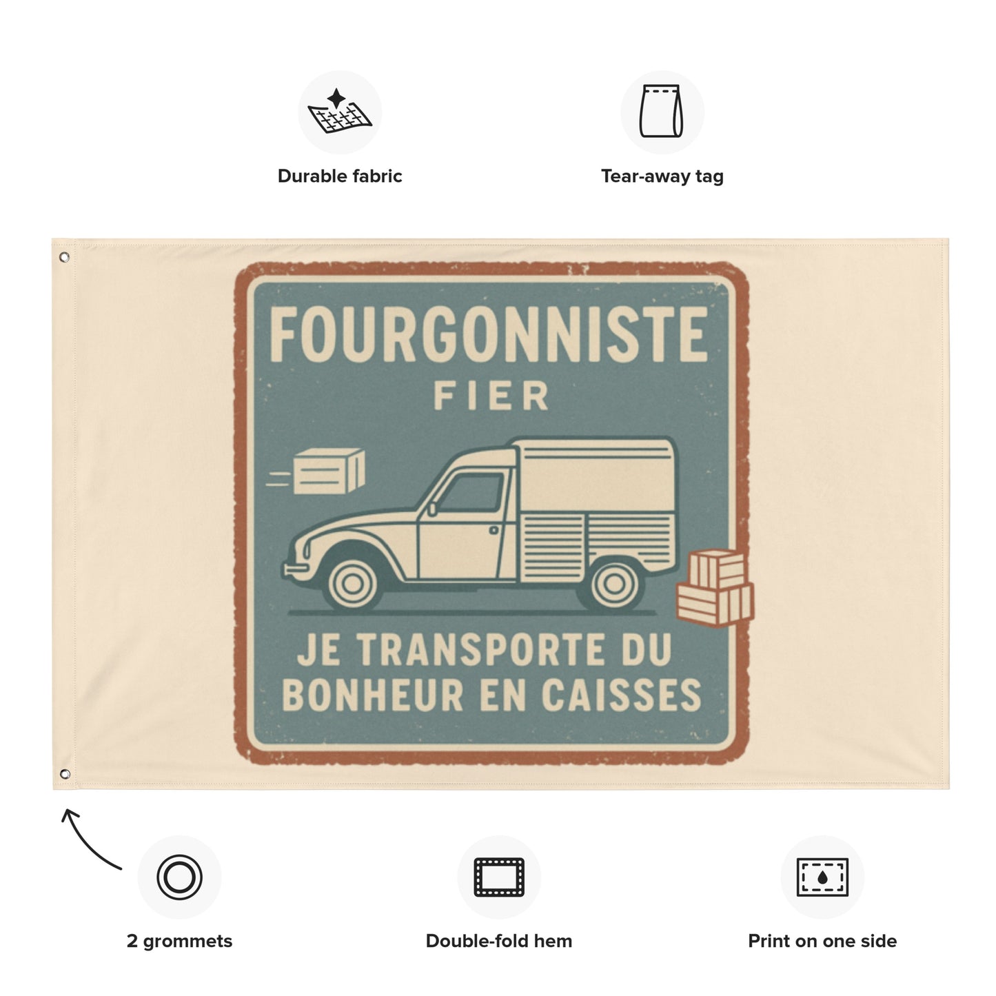 🛠️ Fourgonniste Fier Spandoek – Vervoer de charme van vroeger je muur op