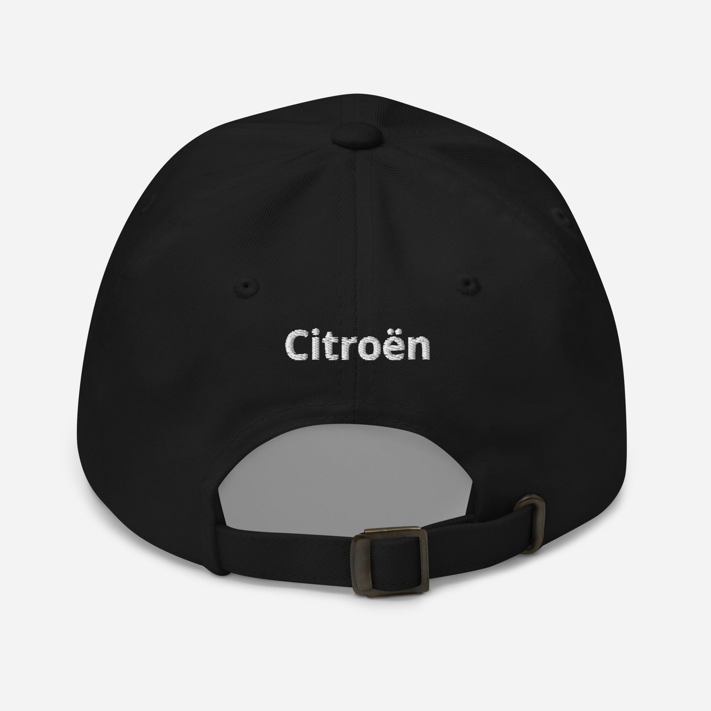 Casquette brodée 3D Puff Blanche (devant et derrière) Citroën Ami8 - Noir, Marine, Rouge, Beige, L.Bleu ou Blanc