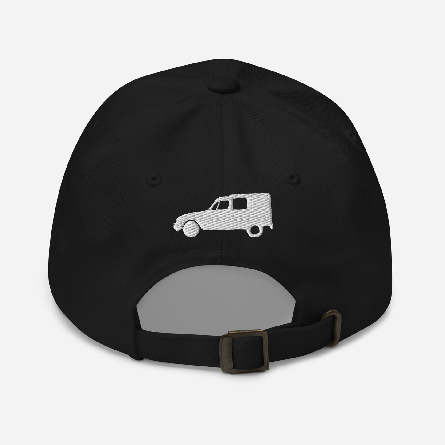 Joie de Vivre Casquette brodée avec une ACADIANE brodée au DOS disponible en Noir, Marine, Rouge, Gris, Kaki ou Blanc