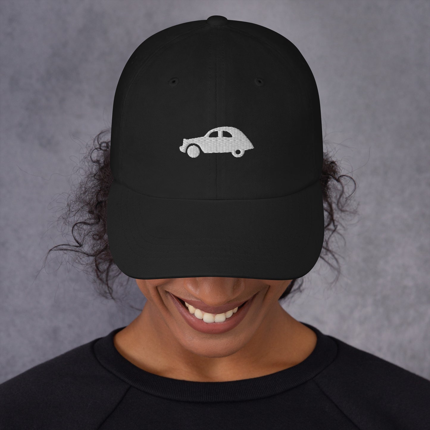 Casquette brodée Citroën 2cv - Noir, Gris foncé, Marine ou Canneberge