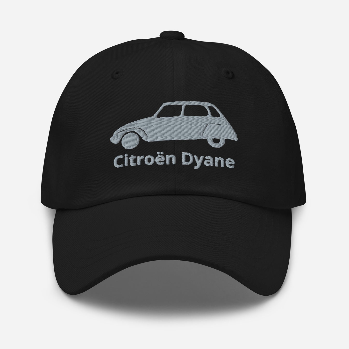 Embroidered Citroën Dyane cap - Black, Navy, Red, Grey, L.Blue or White