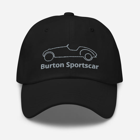 Embroidered Burton Sportscar Cap Line Drawing - Black, Navy, Red, Gray, L.Blue or White