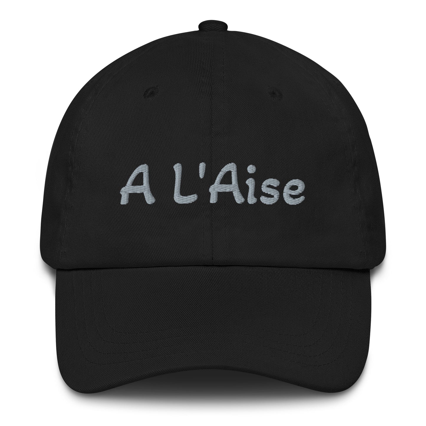 A L'Aise embroidered cap with an AMI8 embroidered on the BACK - Black, Navy, Red, Grey, L.Blue or White