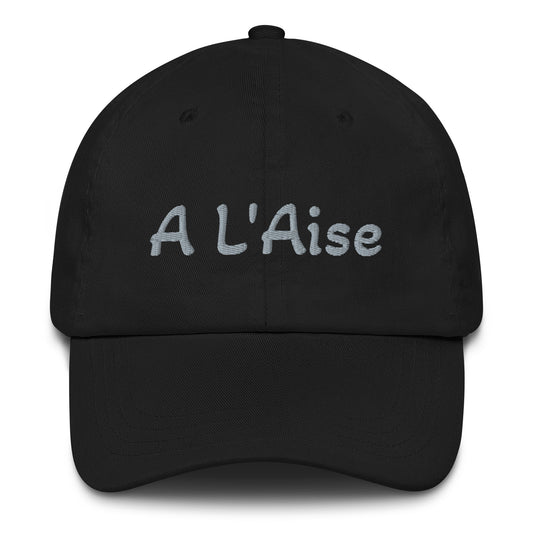 A L'Aise embroidered cap with an AMI8 embroidered on the BACK - Black, Navy, Red, Grey, L.Blue or White