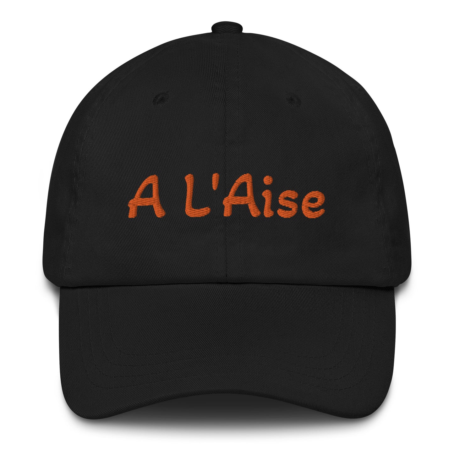 A L'Aise embroidered cap with a BURTON embroidered on the BACK - Black, Navy, Red, Grey, L. Blue or White