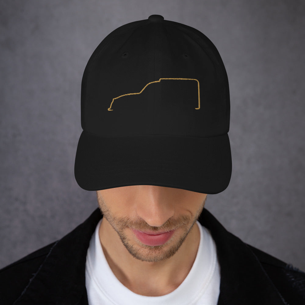 Casquette Chino Premium – Collection Silhouette : Citroën 2CV Fourgonnette Line Art