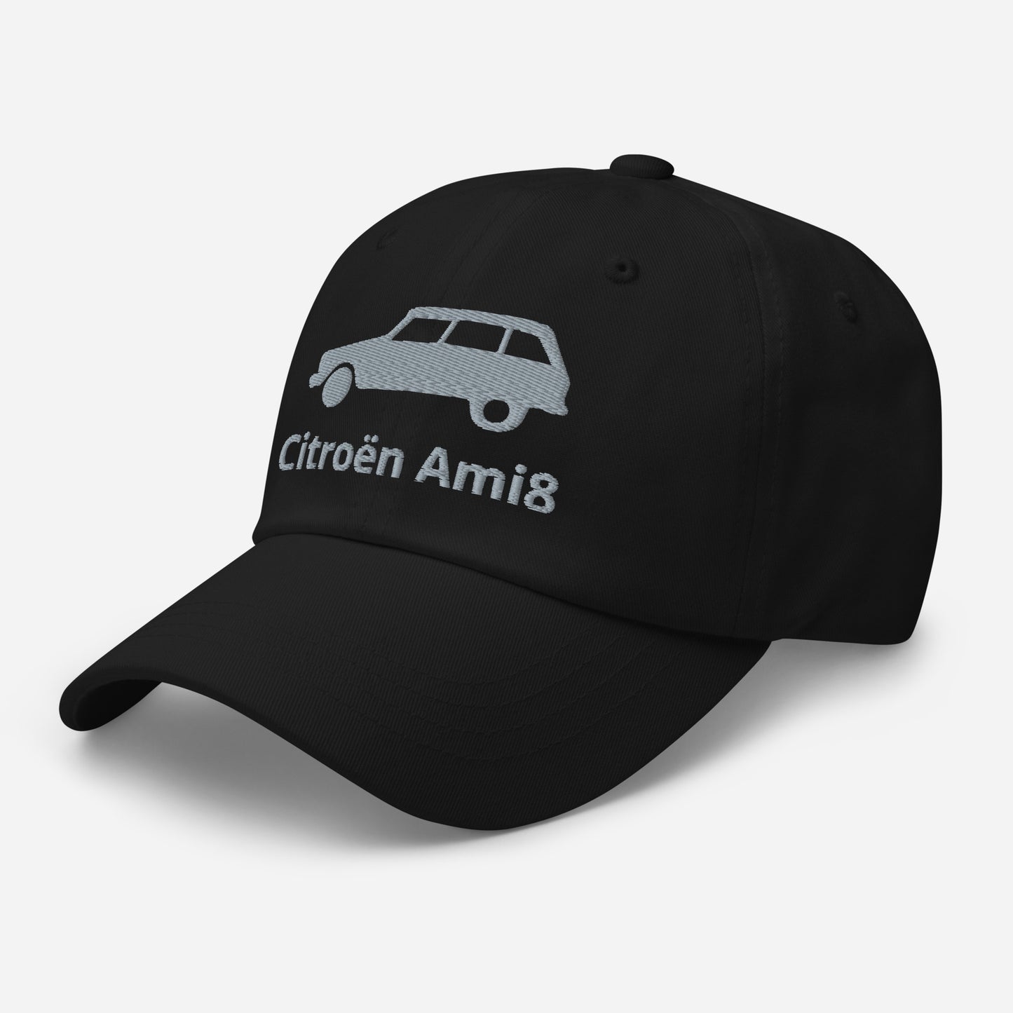 Casquette Citroën Ami8 brodée - Noir, Marine, Rouge, Gris, Bleu L. ou Blanc