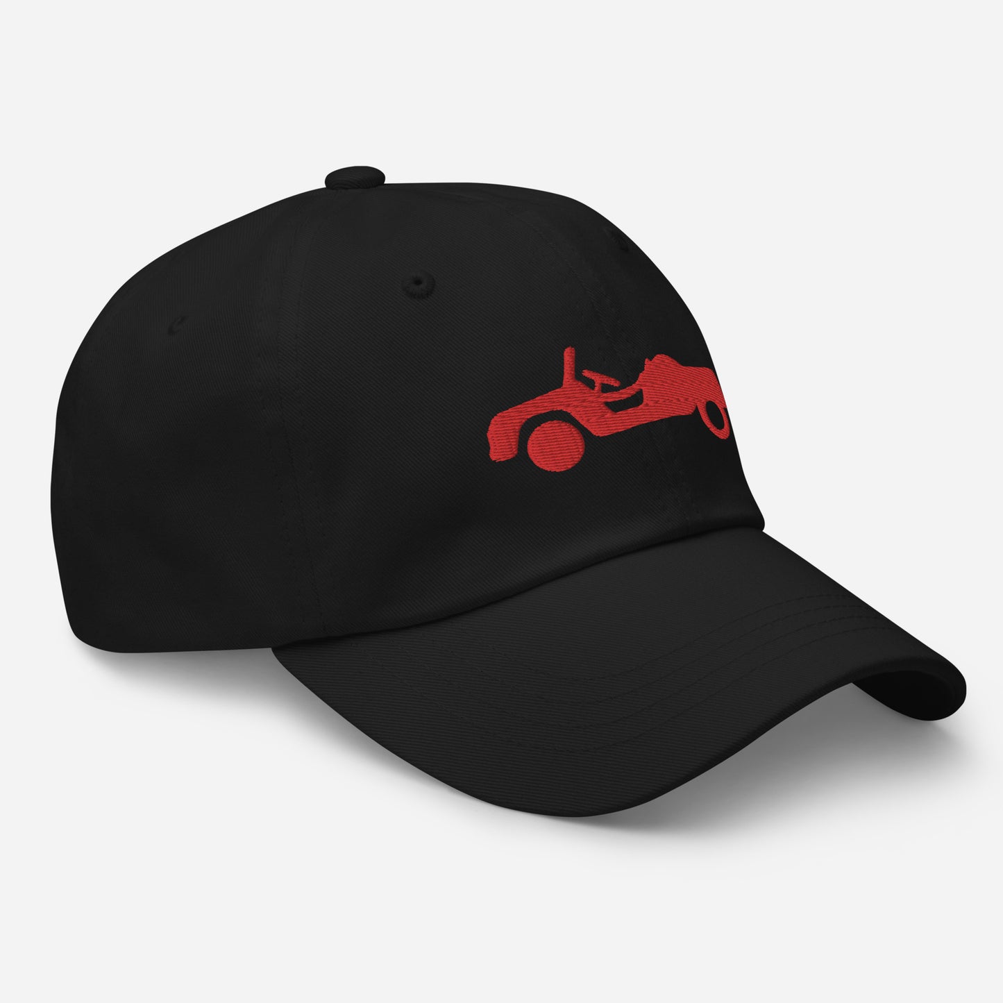 Casquette Puff 3D brodée rouge devant et dos Citroën Méhari HOPI - Noir, Rouge et Blanc