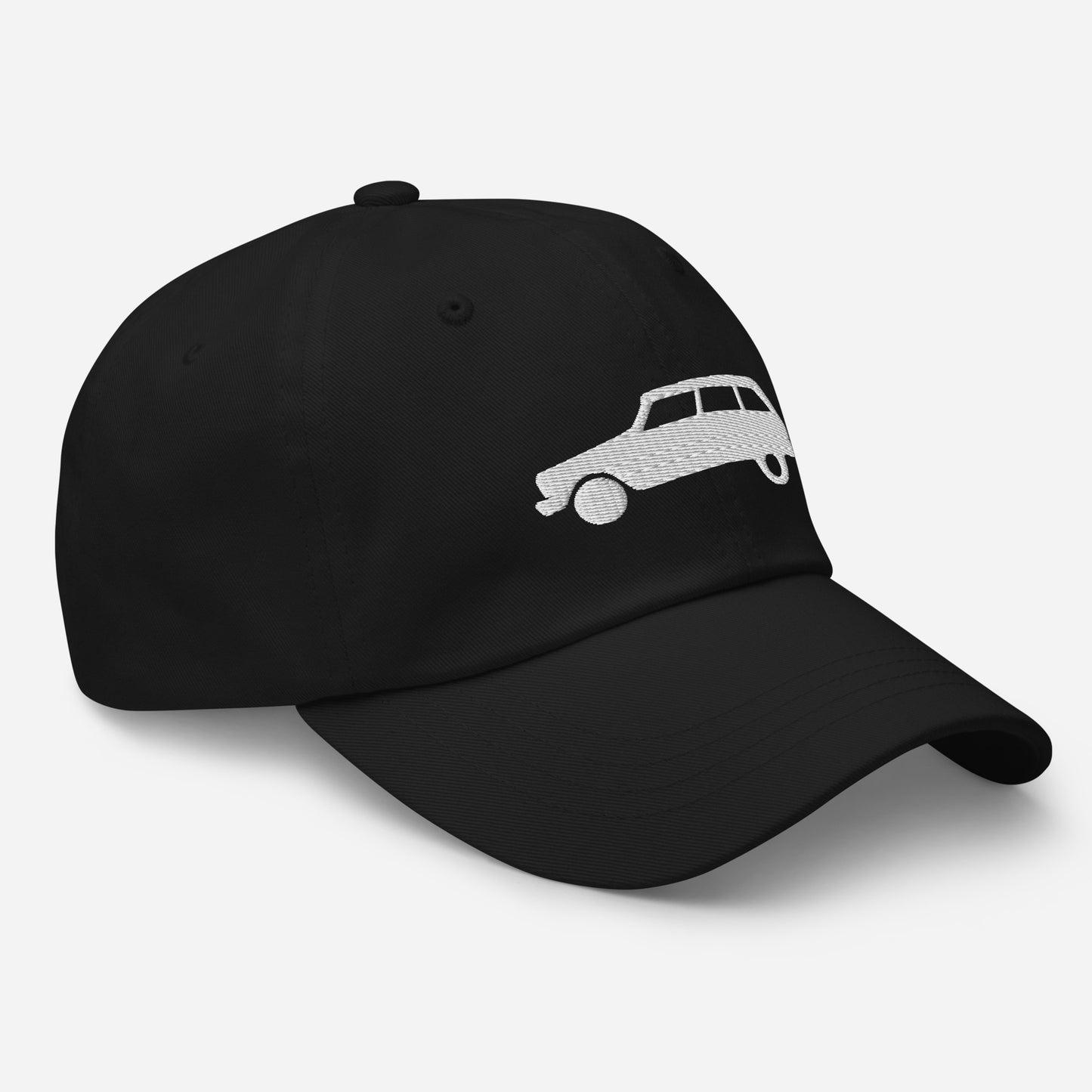 Casquette brodée 3D Puff Blanche (devant et derrière) Citroën Ami8 - Noir, Marine, Rouge, Beige, L.Bleu ou Blanc