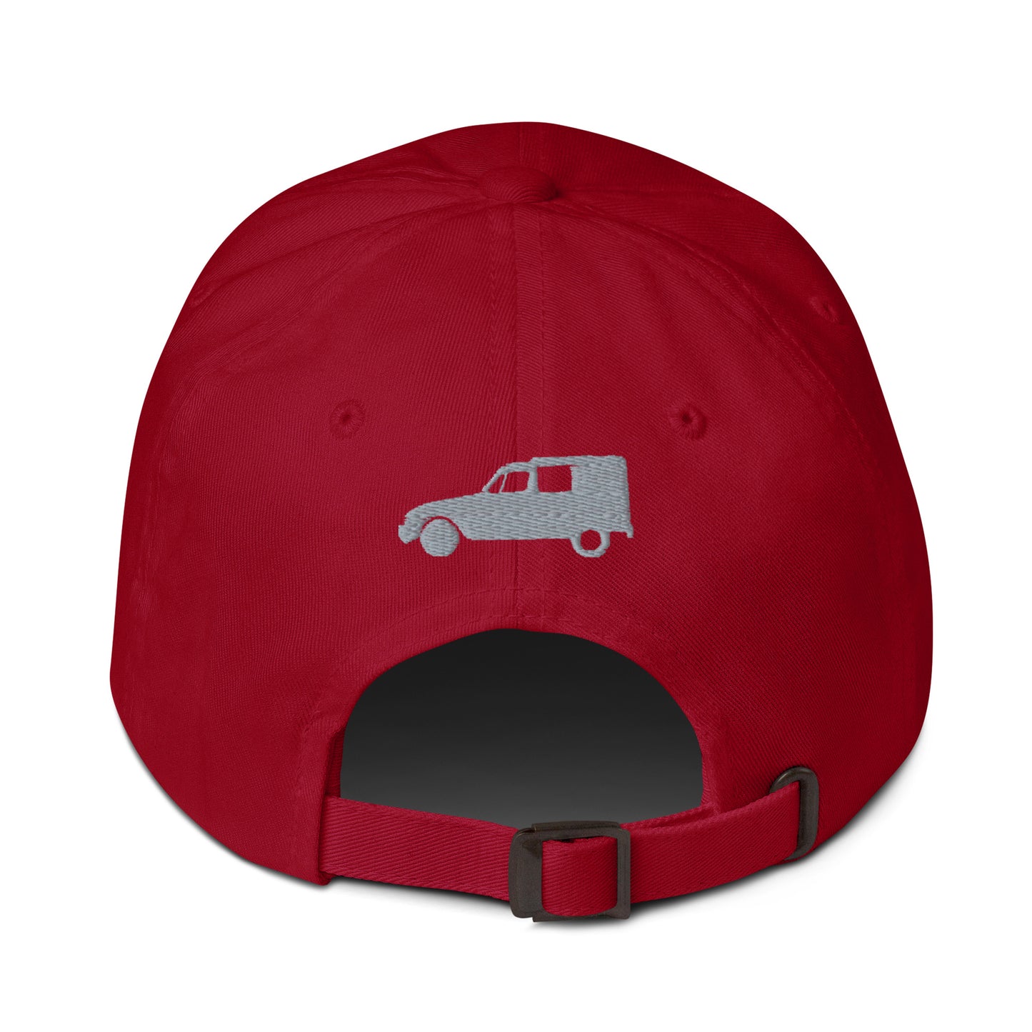 Une casquette brodée L'Aise avec une ACADIANE brodée au DOS - Noir, Marine, Rouge, Gris, L. Bleu ou Blanc