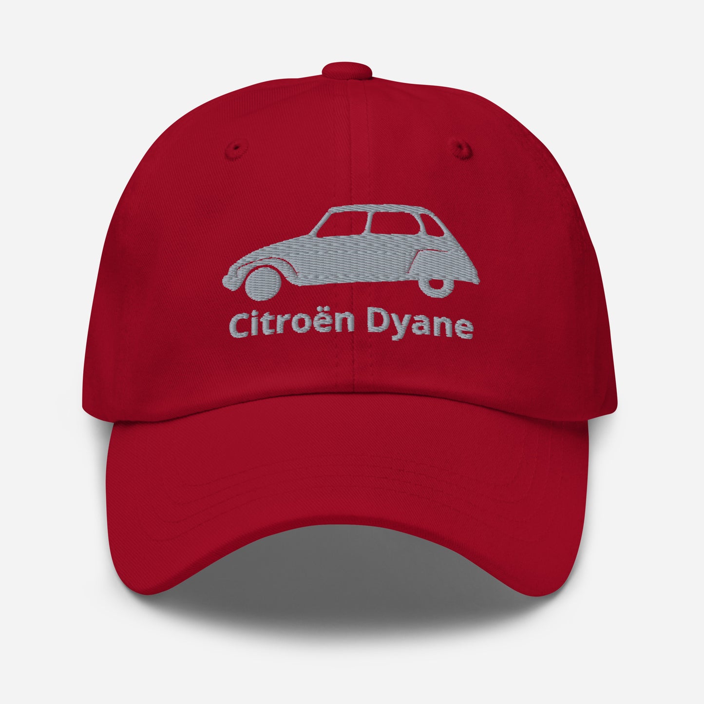 Embroidered Citroën Dyane cap - Black, Navy, Red, Grey, L.Blue or White