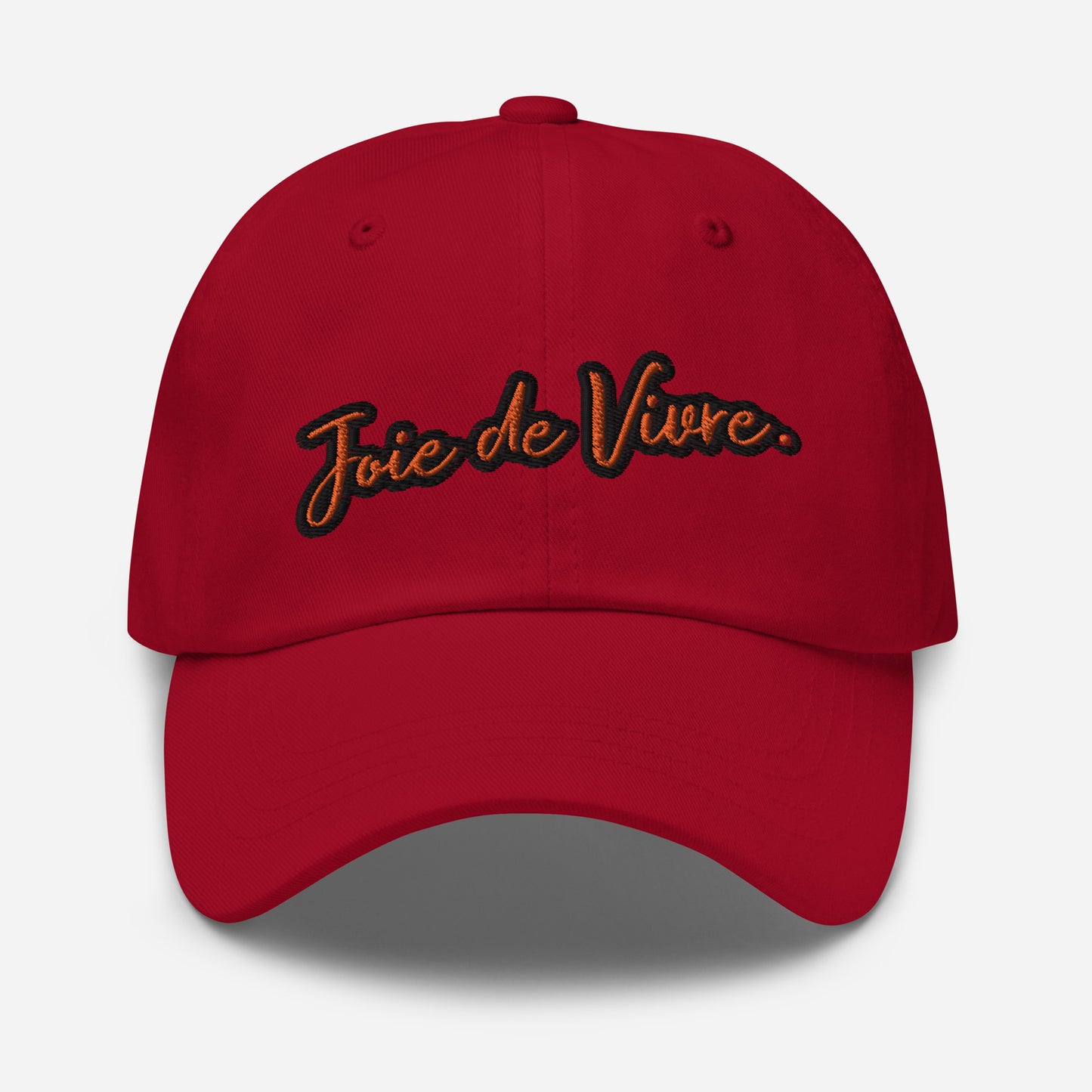 Joie de Vivre Embroidered Cap with a BURTON Sportscar embroidered on the BACK available in Black, Navy, Red, Grey, Khaki or White