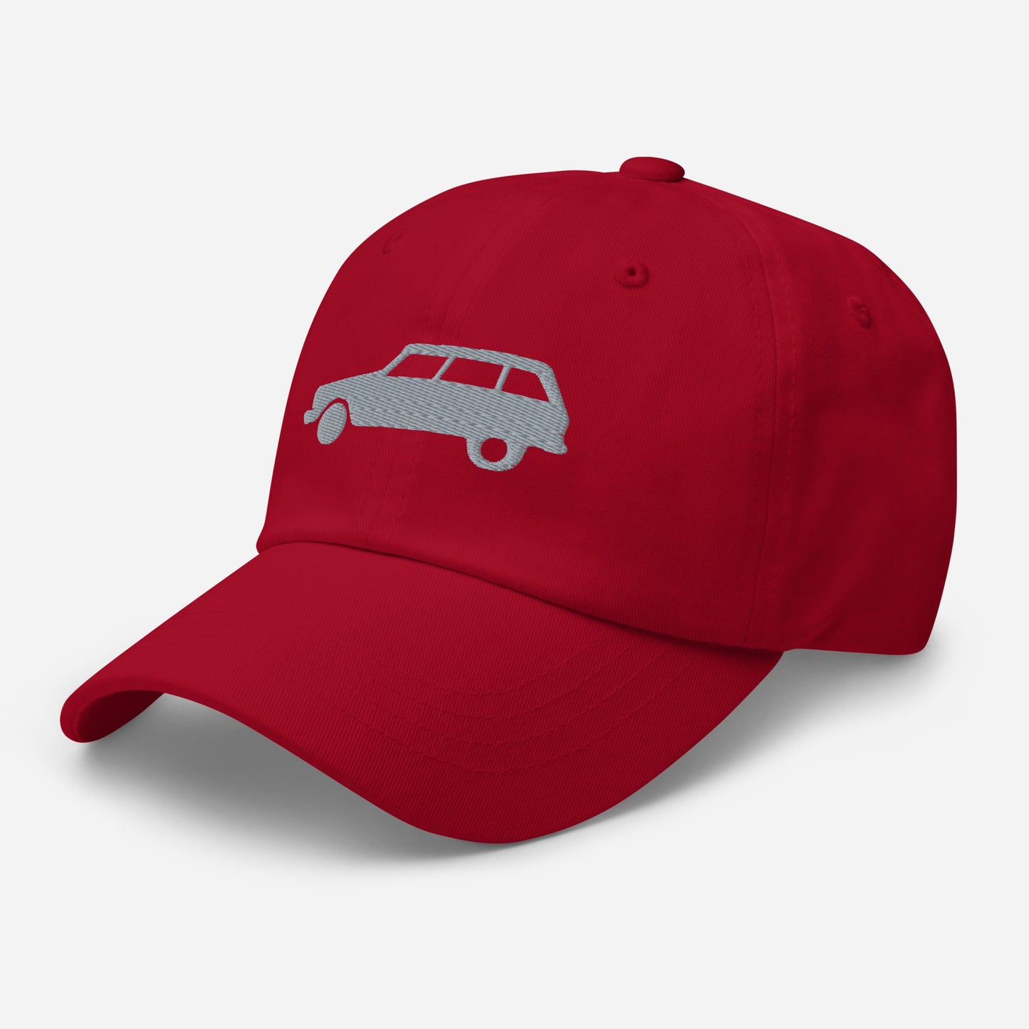 Casquette brodée 3D Puff Grise (devant et derrière) Citroën Ami8 - Noir, Rouge, D.Gray ou Blanc