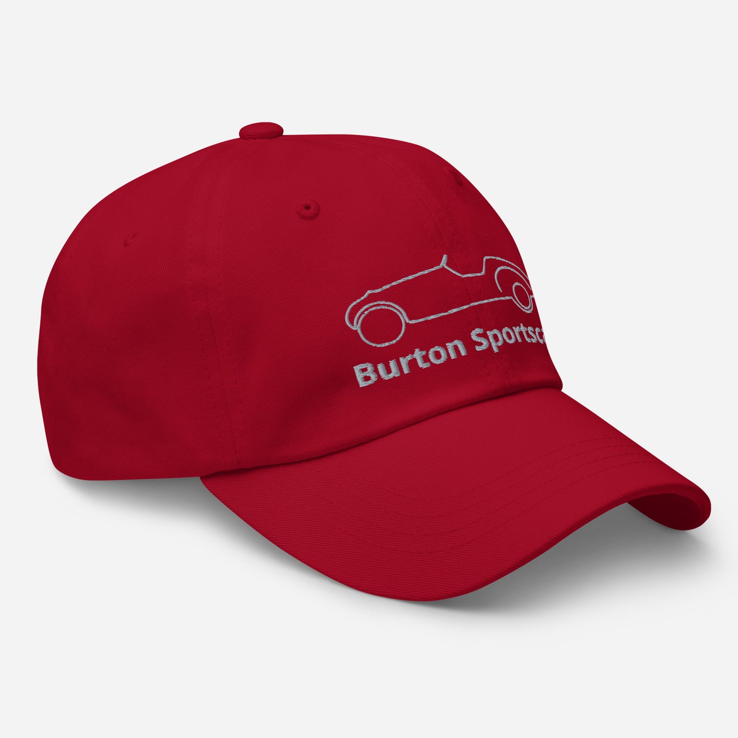 Embroidered Burton Sportscar Cap Line Drawing - Black, Navy, Red, Gray, L.Blue or White