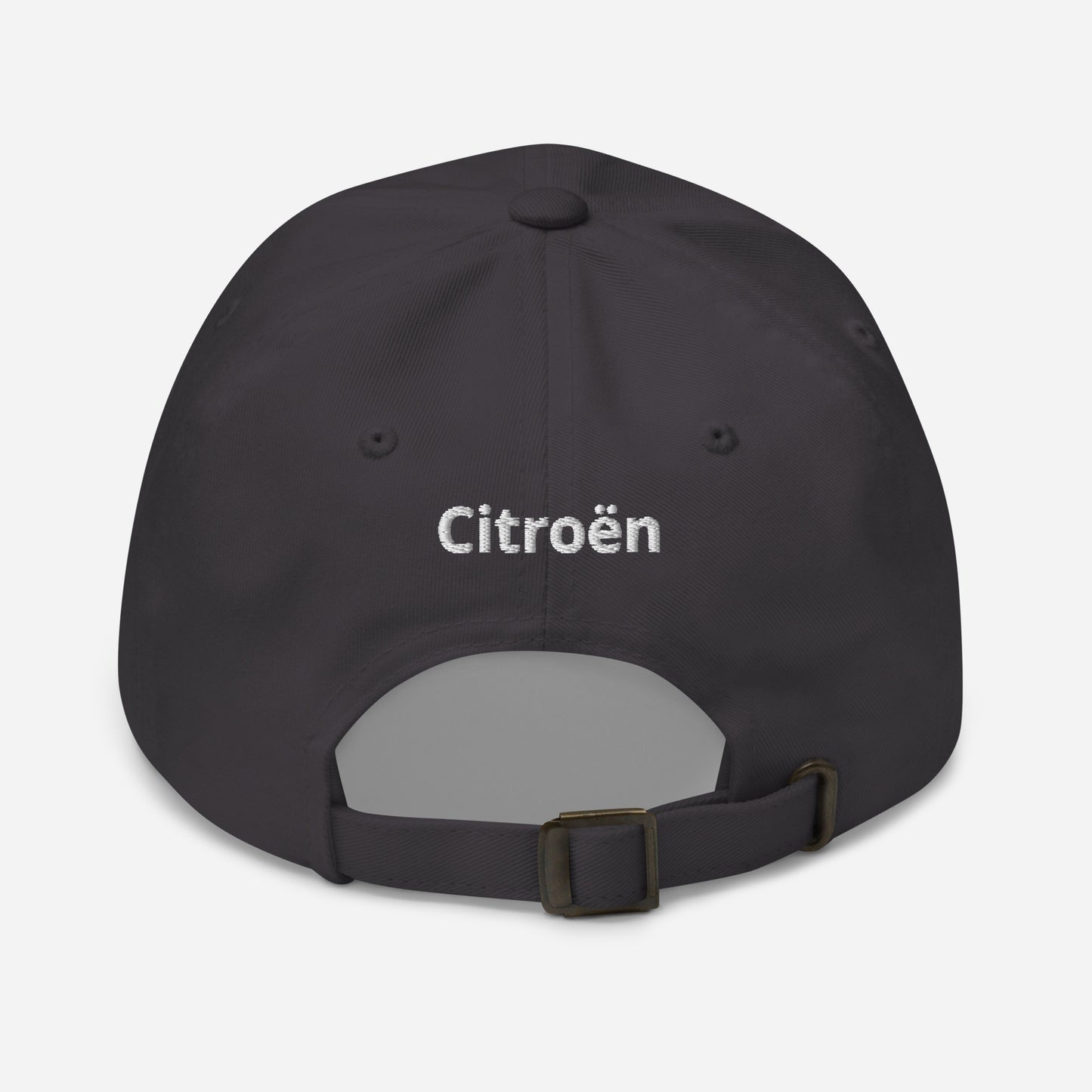 Gray 3D Puff embroidered cap (front and back) Citroën Ami6 - Black, Red, D.Gray or White