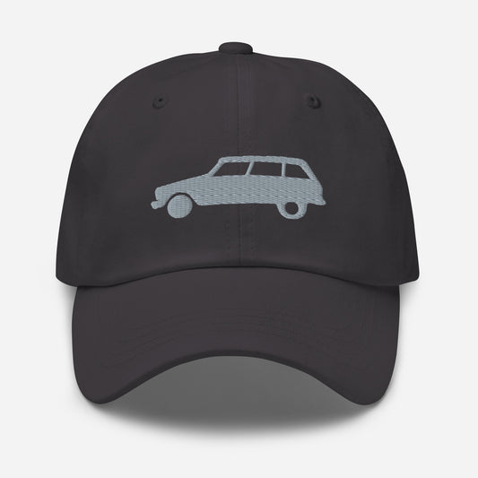 Gray 3D Puff embroidered cap (front and back) Citroën Ami8 - Black, Red, D.Gray or White