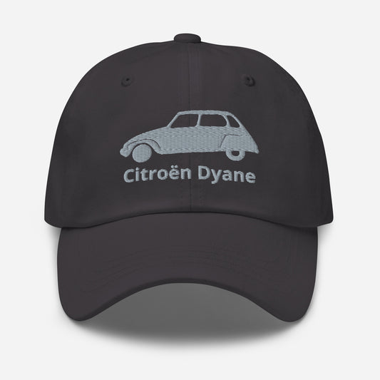 Casquette Citroën Dyane brodée - Noir, Marine, Rouge, Gris, Bleu L. ou Blanc