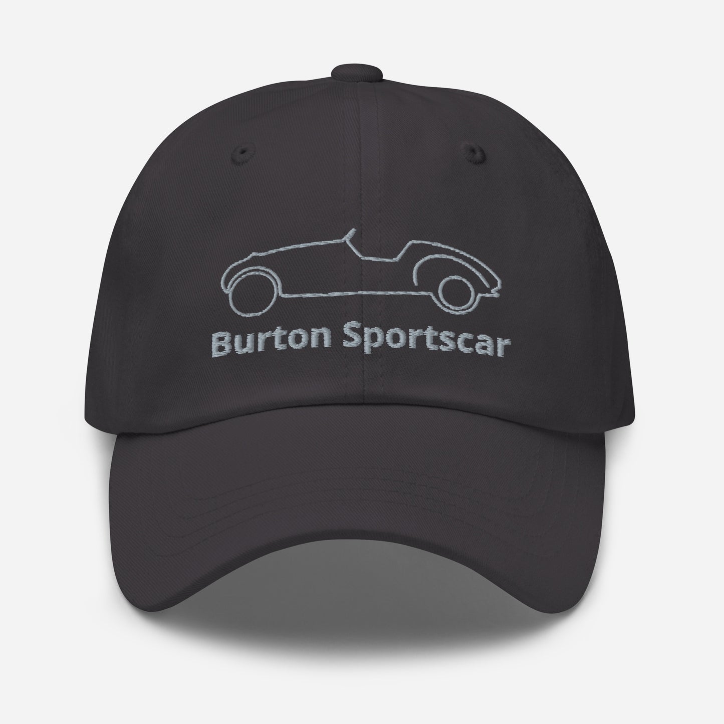 Embroidered Burton Sportscar Cap Line Drawing - Black, Navy, Red, Gray, L.Blue or White