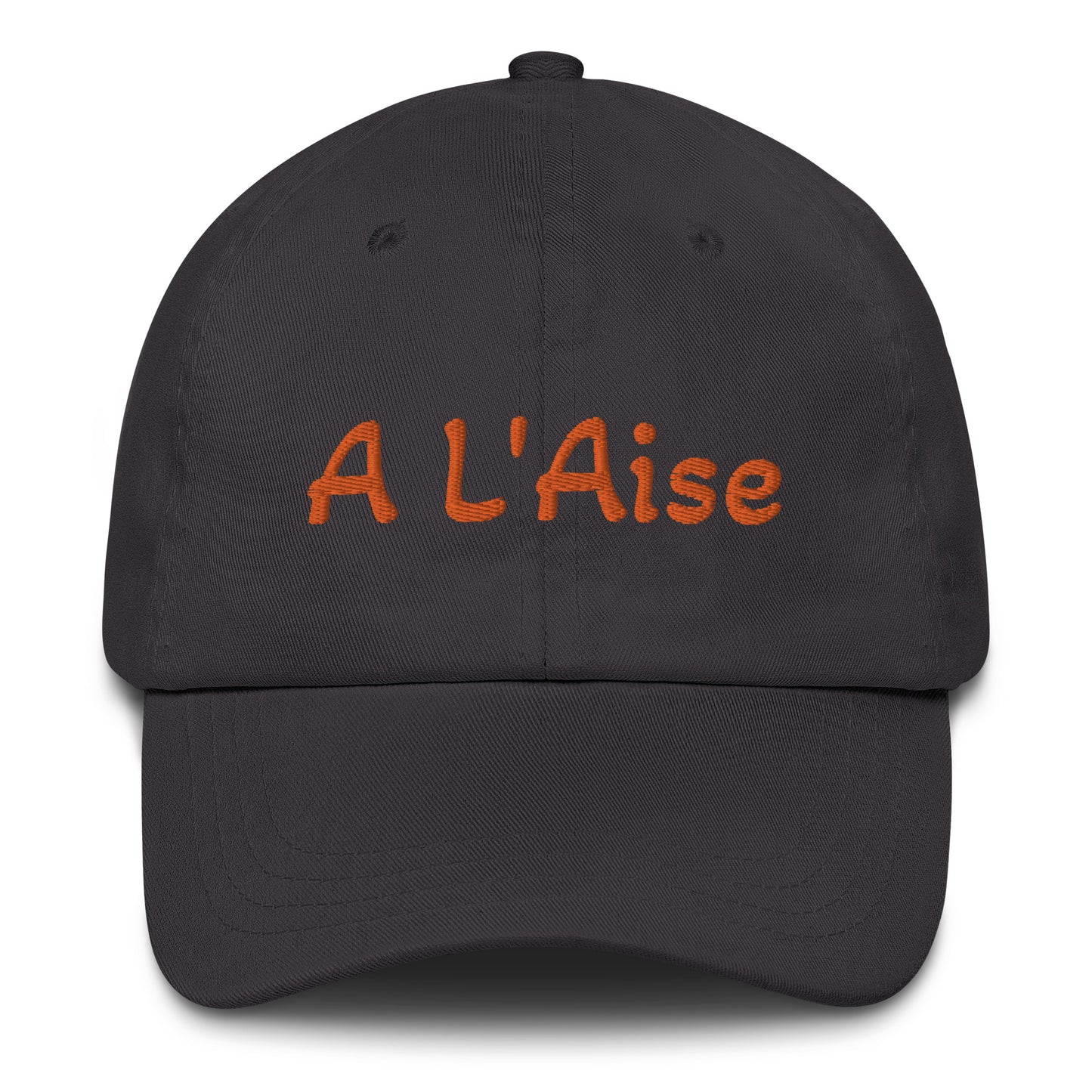 A L'Aise embroidered cap with a BURTON embroidered on the BACK - Black, Navy, Red, Grey, L. Blue or White