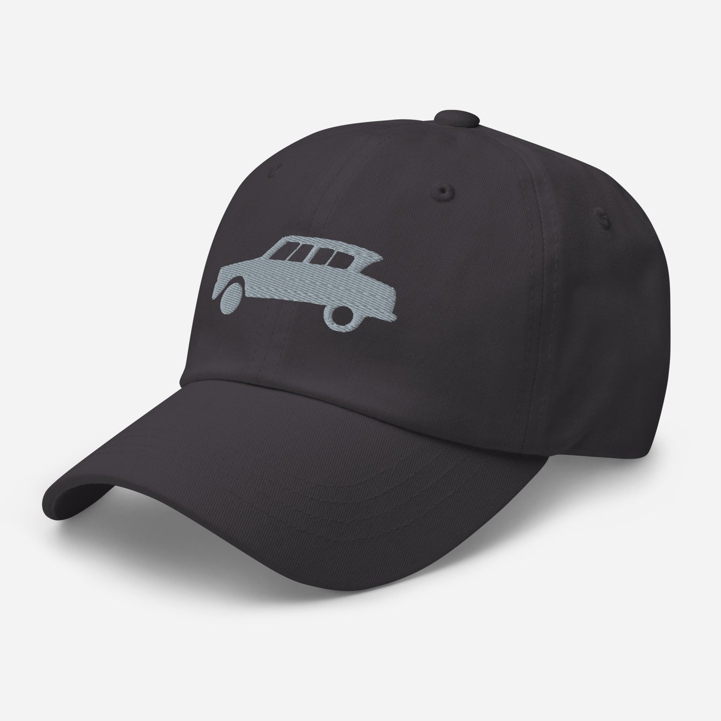 Gray 3D Puff embroidered cap (front and back) Citroën Ami6 - Black, Red, D.Gray or White