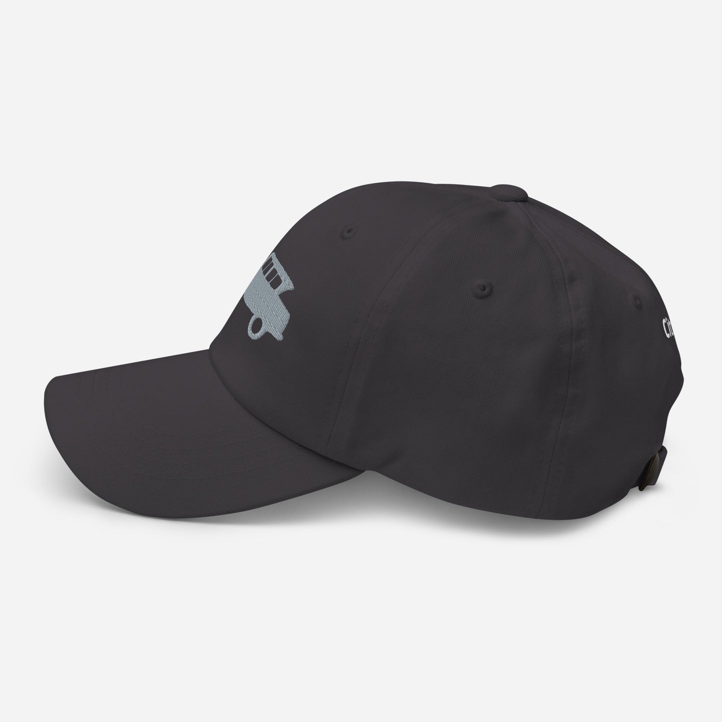 Gray 3D Puff embroidered cap (front and back) Citroën Ami6 - Black, Red, D.Gray or White