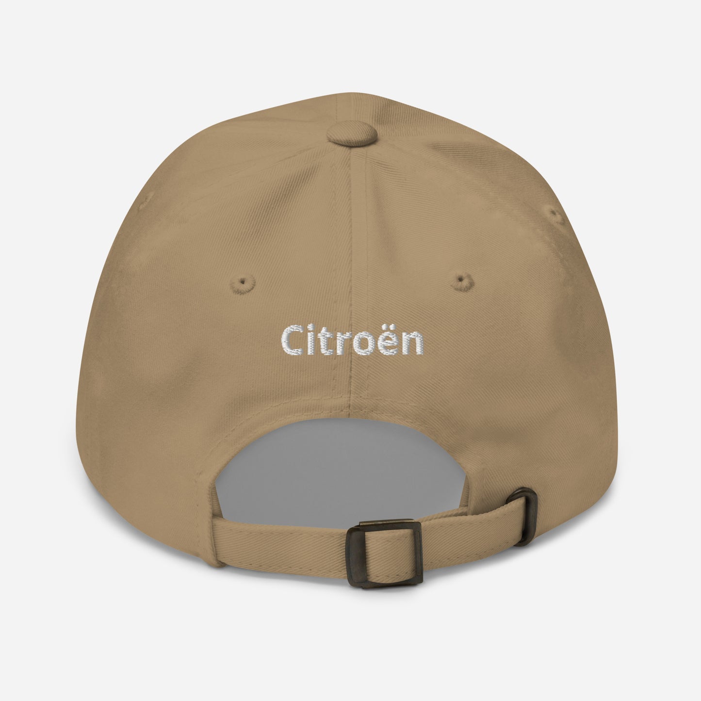 White 3D Puff embroidered cap (front and back) Citroën Ami8 - Black, Navy, Red, Beige, L.Blue or White