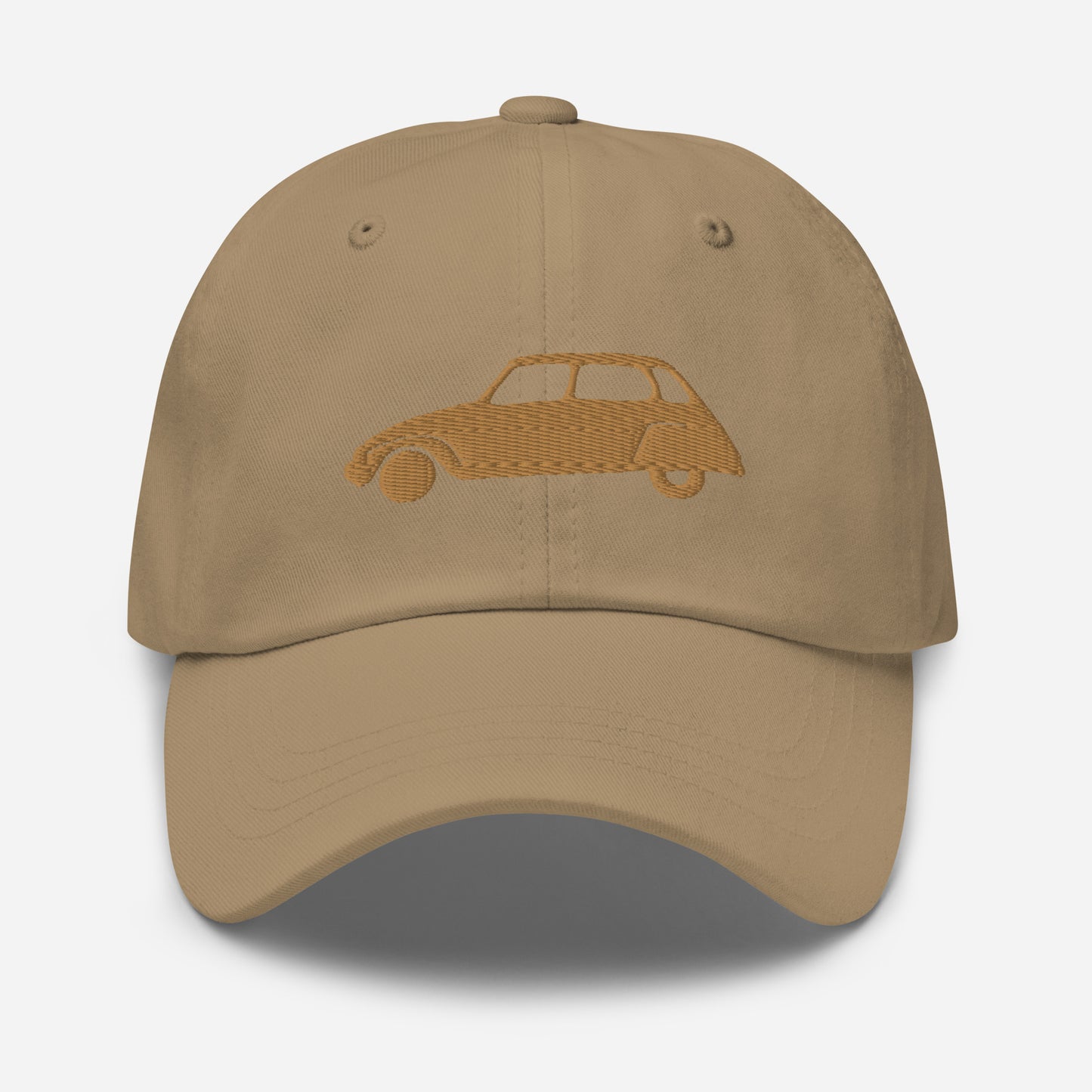 Casquette brodée 3D Puff Beige (devant et derrière) Citroën Dyane - Marine, Bleu L. ou Blanc