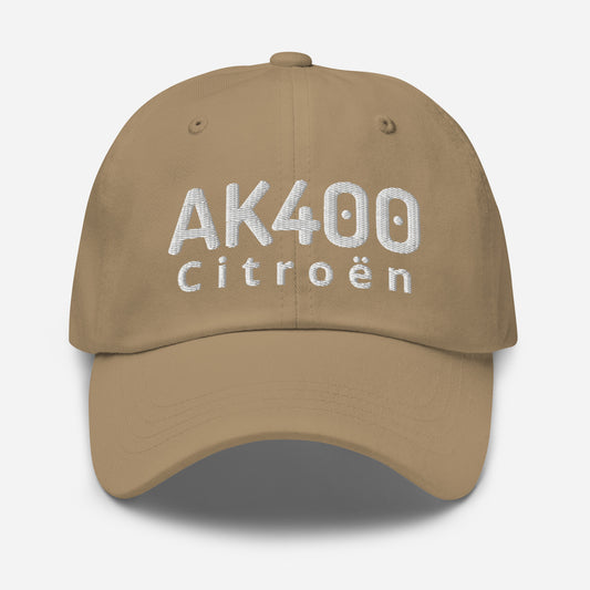 Embroidered Citroën AK400 cap available in Black, Red, Grey, Khaki, L.Blue or White