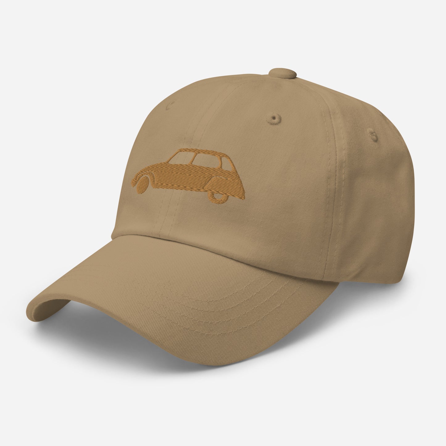 Beige 3D Puff embroidered cap (front and back) Citroën Dyane - Navy, L.Blue or White