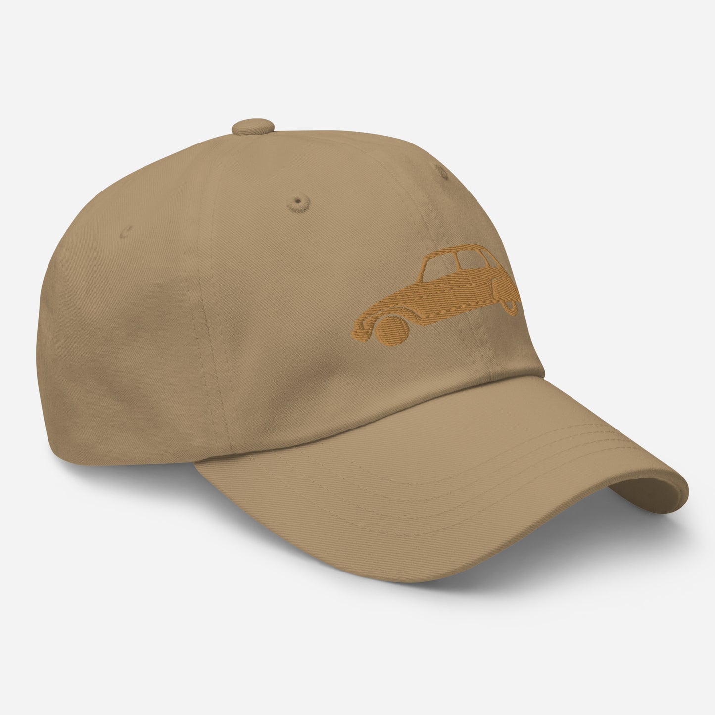 Casquette brodée 3D Puff Beige (devant et derrière) Citroën Dyane - Marine, Bleu L. ou Blanc