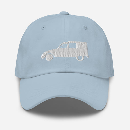 White 3D Puff embroidered cap (front and back) Citroën Acadiane - Black, Navy, Red, Beige, L.Blue or White