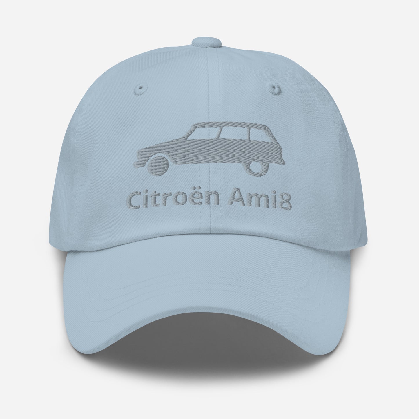 Casquette Citroën Ami8 brodée - Noir, Marine, Rouge, Gris, Bleu L. ou Blanc