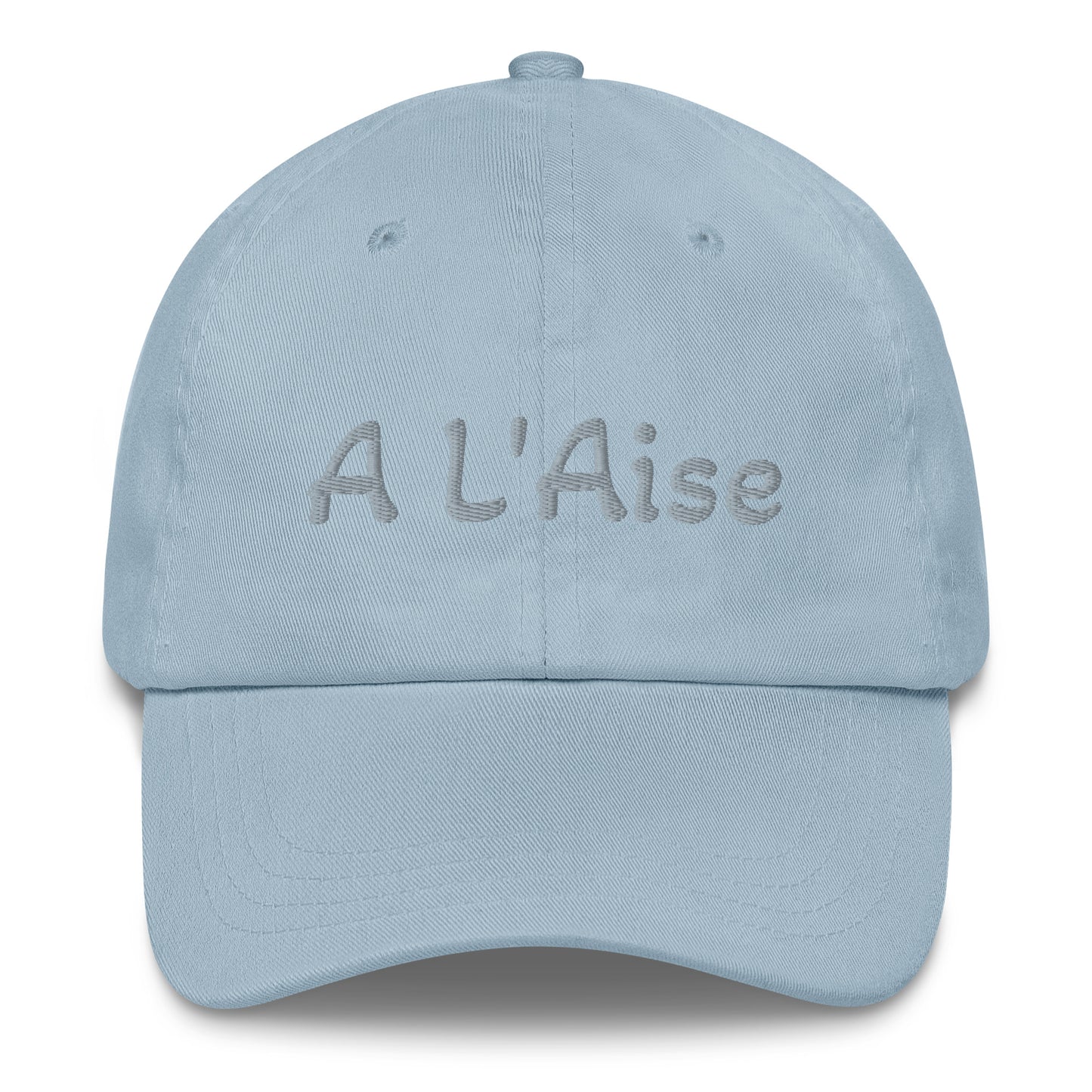 A L'Aise embroidered cap with an AMI8 embroidered on the BACK - Black, Navy, Red, Grey, L.Blue or White