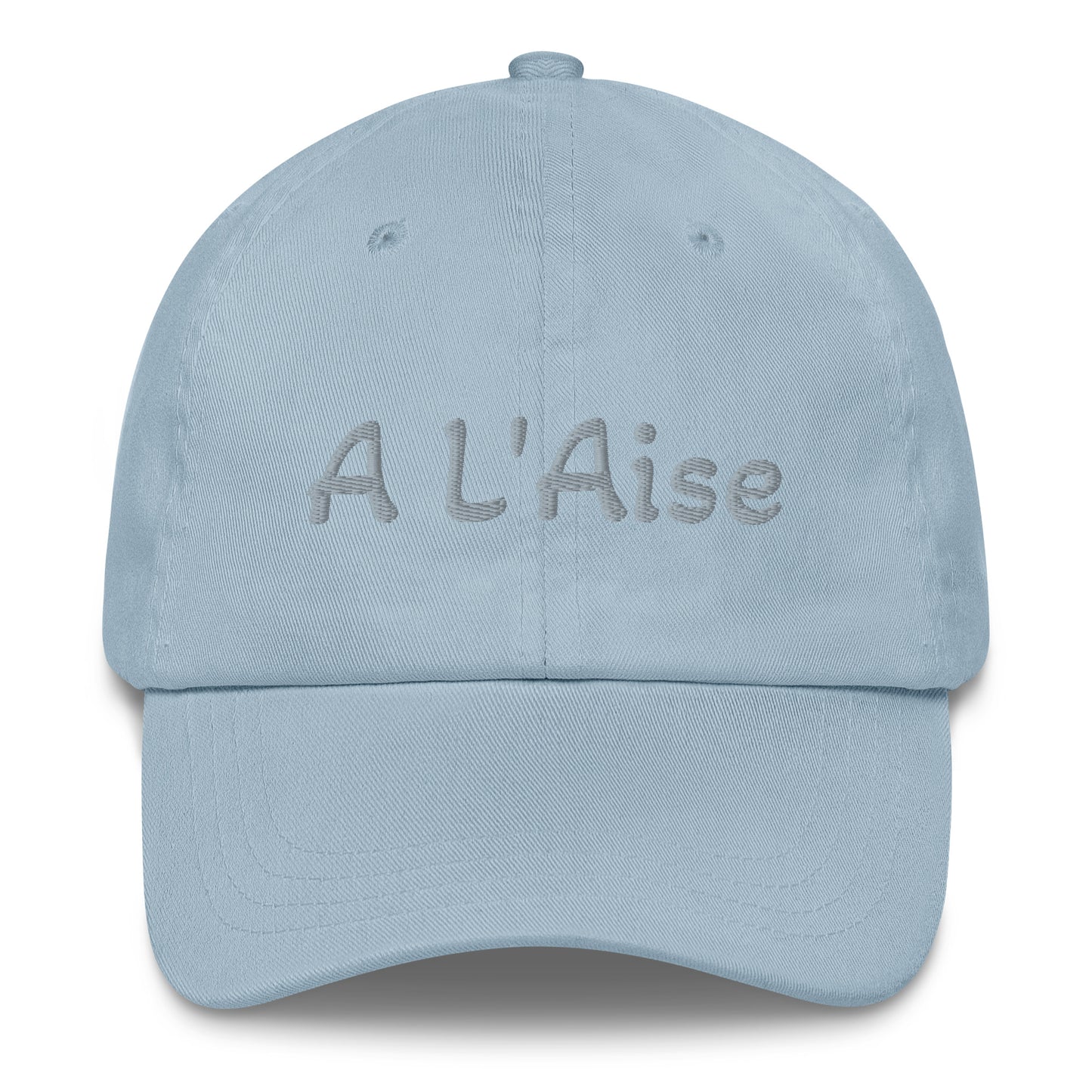 A L'Aise embroidered cap with an AMI6 embroidered on the BACK - Black, Navy, Red, Grey, L. Blue or White