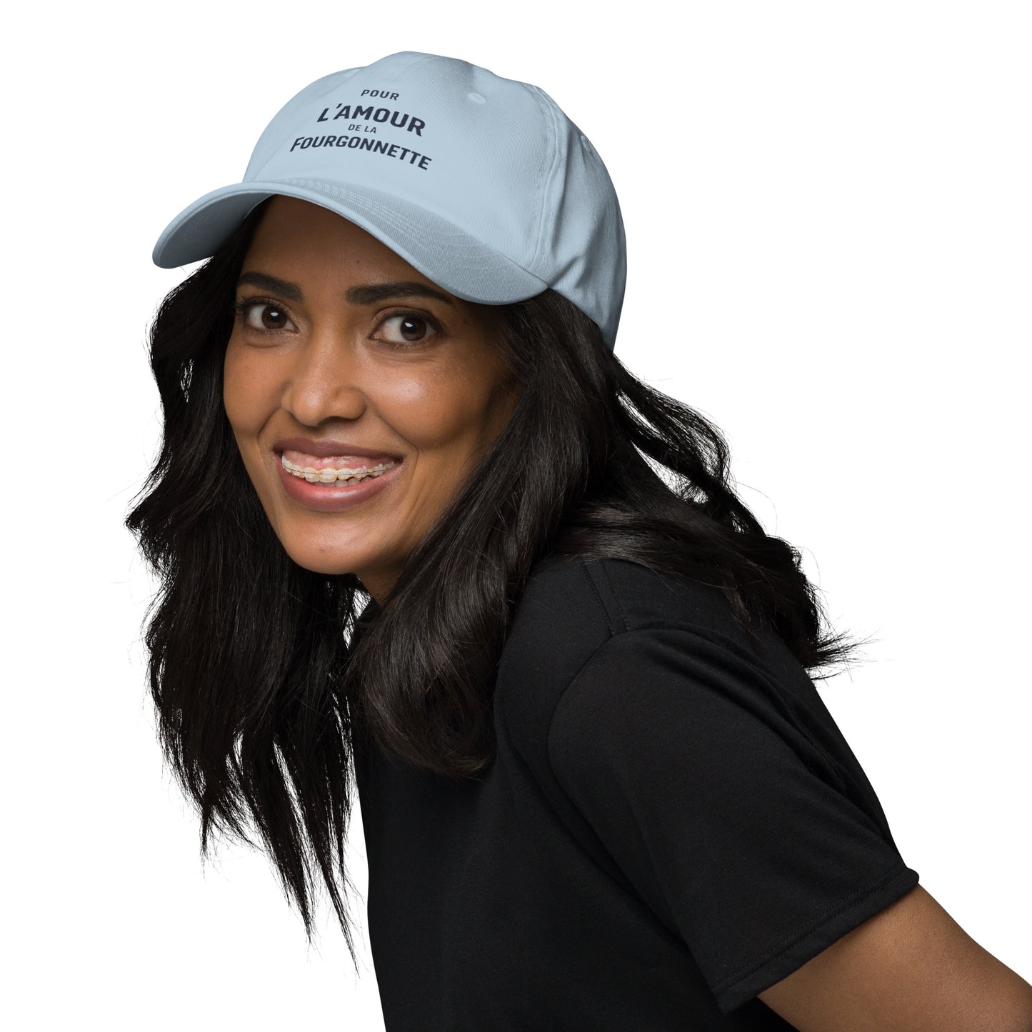 Casquette avec illustration typographique "Pour l'Amour de la Fourgonnette"
