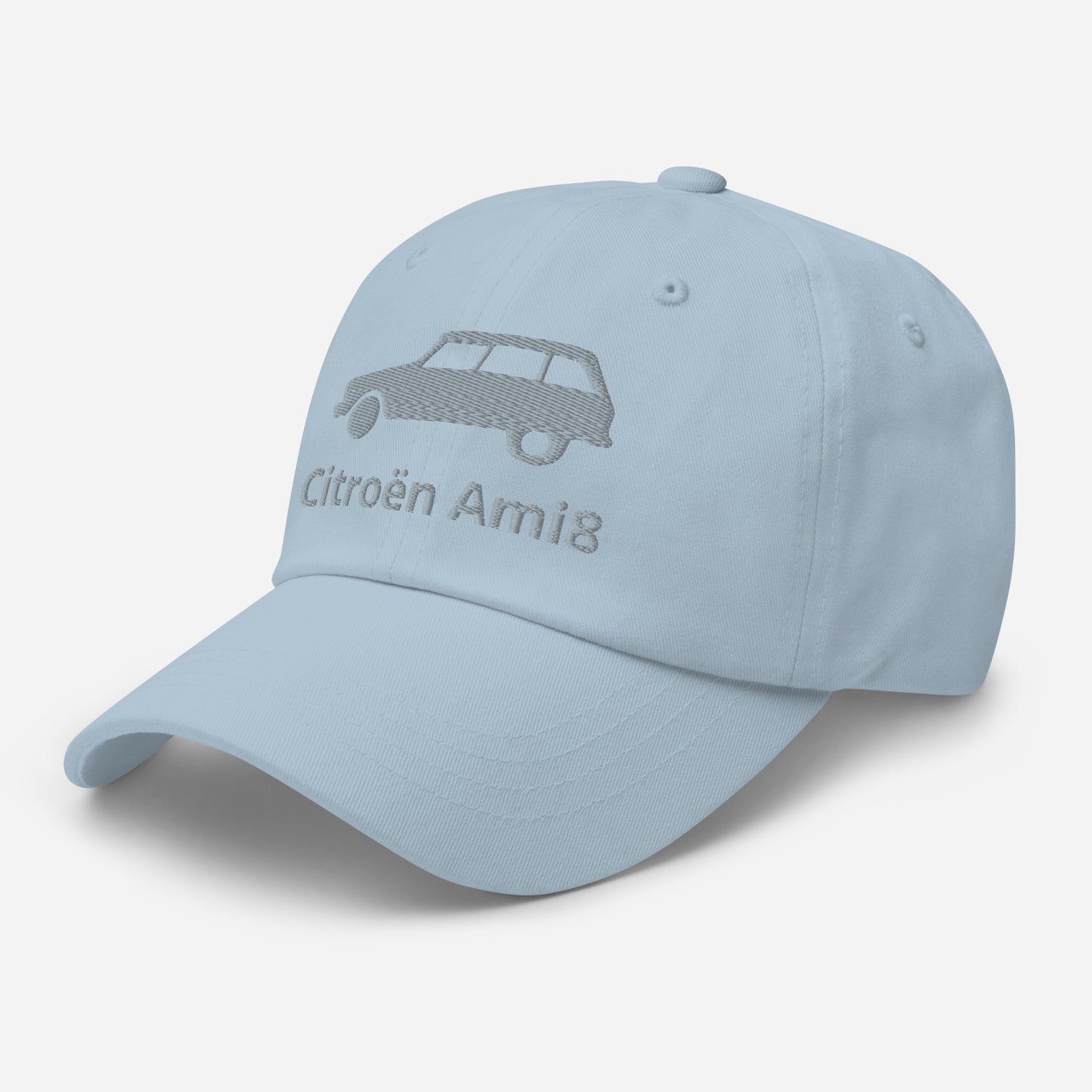 Casquette Citroën Ami8 brodée - Noir, Marine, Rouge, Gris, Bleu L. ou Blanc