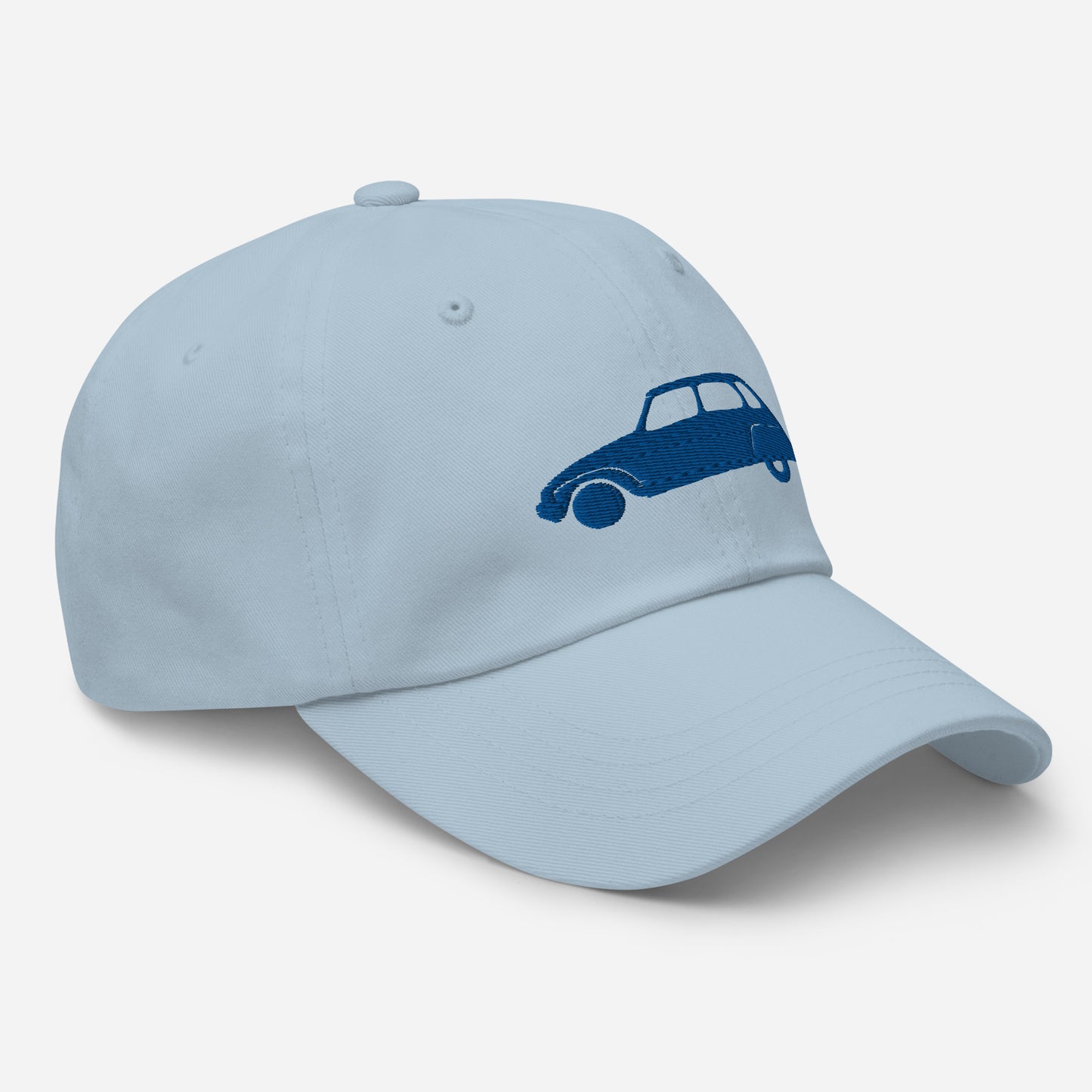 Blauw 3D Puff geborduurde pet (voor en achter) Citroën Dyane - Navy, L.Blauw of Wit