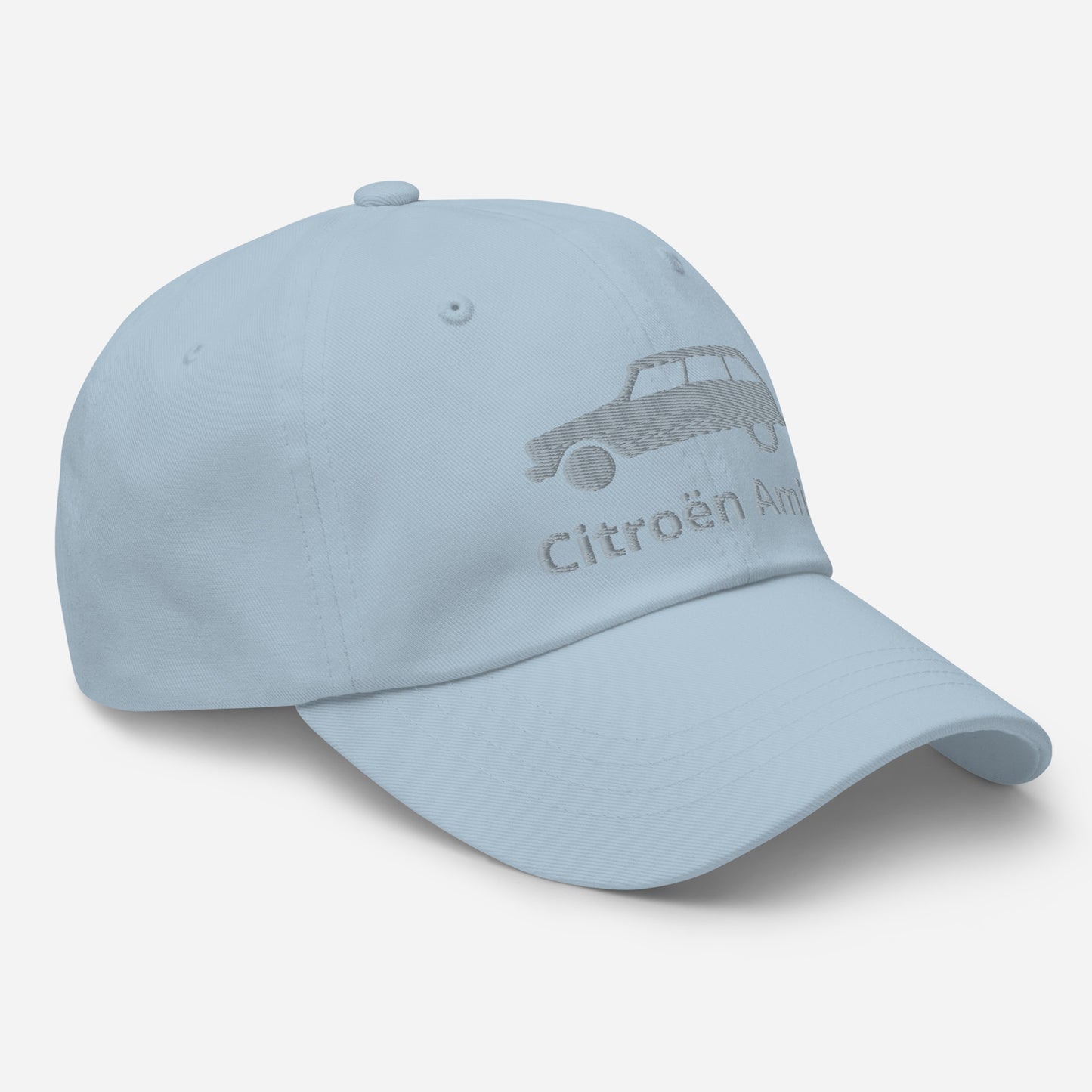 Casquette Citroën Ami8 brodée - Noir, Marine, Rouge, Gris, Bleu L. ou Blanc