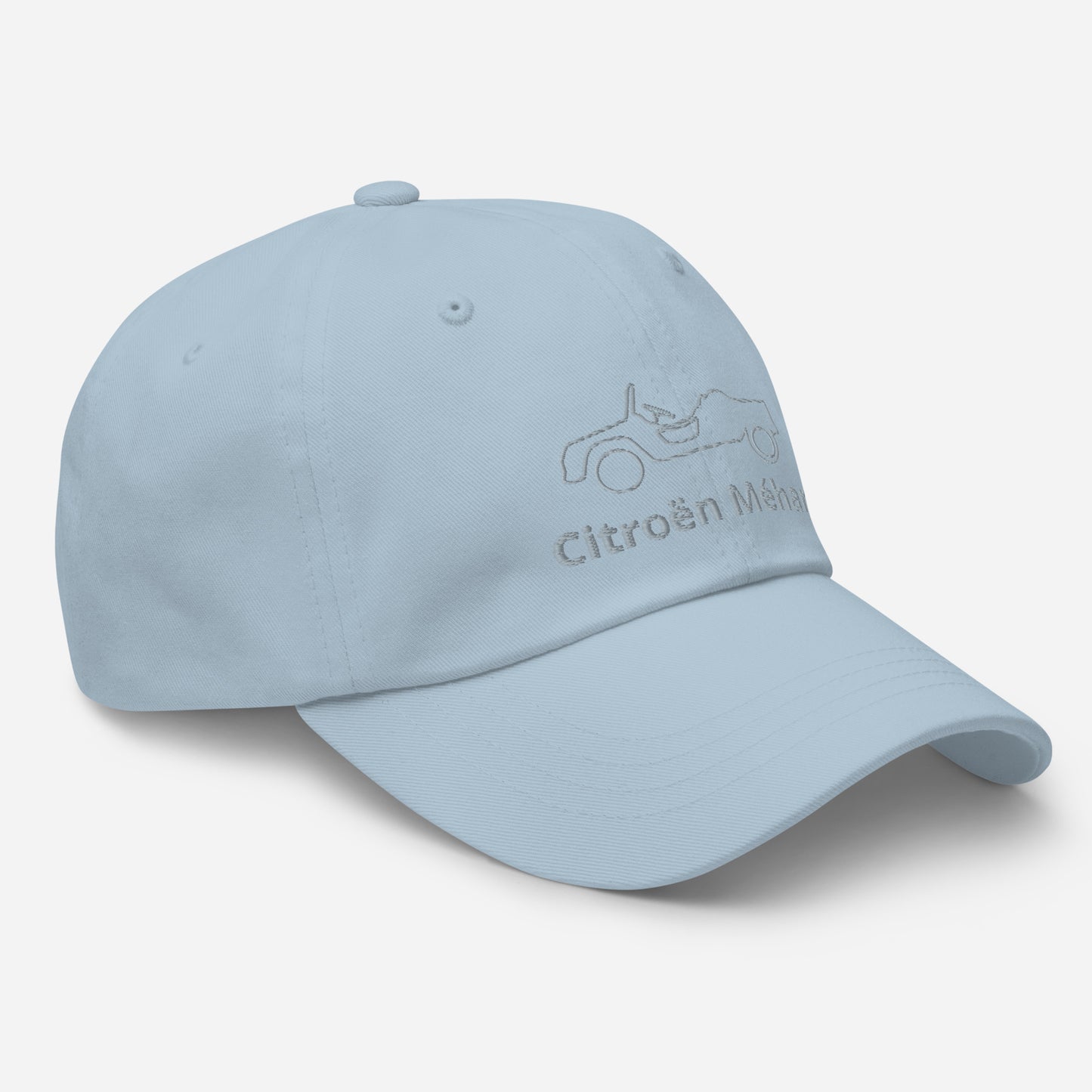 Dessin au trait casquette Citroën Méhari brodé - Noir, Marine, Rouge, Gris, L.Bleu ou Blanc