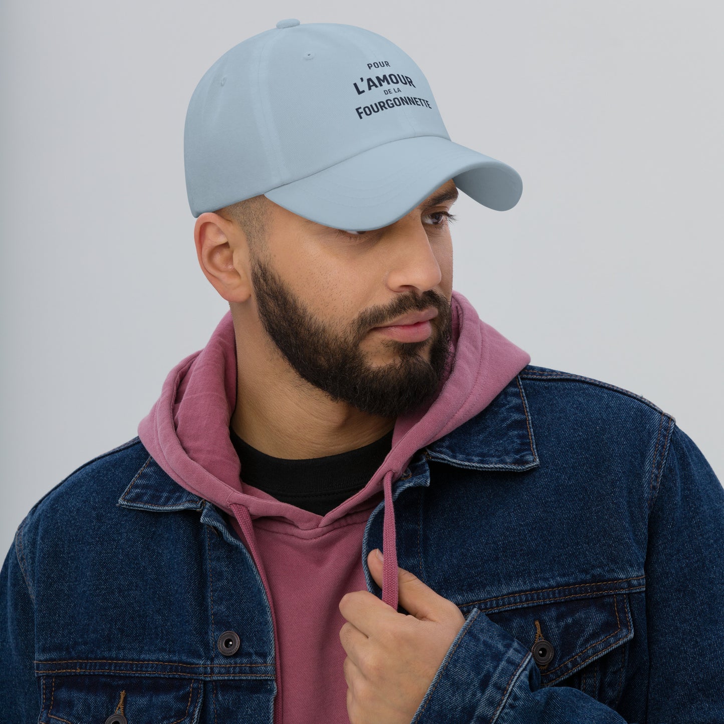 Casquette avec illustration typographique "Pour l'Amour de la Fourgonnette"